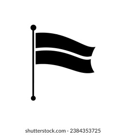 Golf Flag Icon on White Background - Simple Vector Illustration