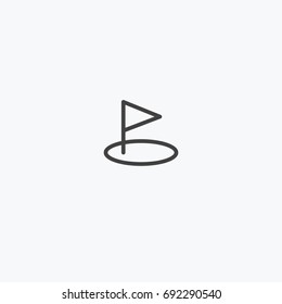 Golf flag icon vector, can be used for web and mobile design