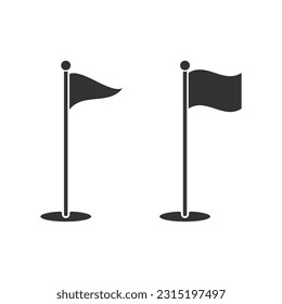 Golf Flag Icon Vector Design.