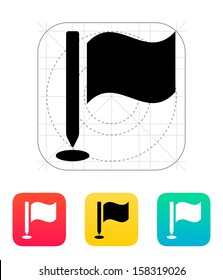 Golf flag icon. Vector illustration.