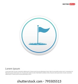 Golf Flag Icon White Background icon template