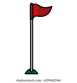 golf flag isolated icon