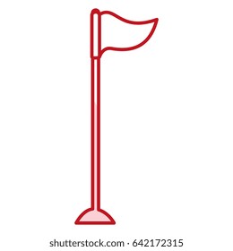 golf flag isolated icon