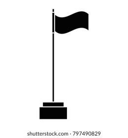 golf flag isolated icon