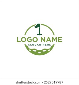 Golf Flag and Landscape Logo