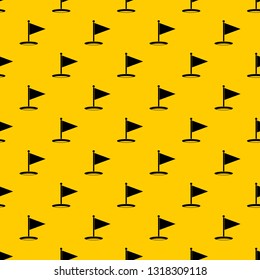Golf flag pattern seamless vector repeat geometric yellow for any design