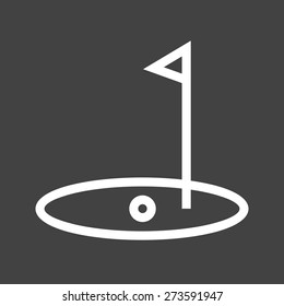 Golf, flag, post, goal, ball icon vector image. Can also be used for sports, fitness, recreation. Suitable for web apps, mobile apps and print media.