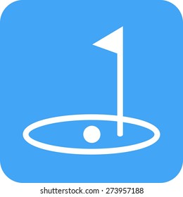 Golf, flag, post, goal, ball, sports icon vector image. Can also be used for fitness, recreation. Suitable for web apps, mobile apps and print media.