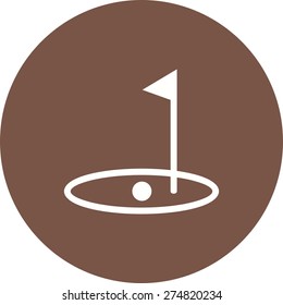 Golf, flag, post, goal, ball, sports icon vector image. Can also be used for fitness, recreation. Suitable for web apps, mobile apps and print media.