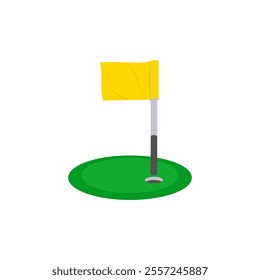 Golf Flag, Sport Equipment Vector Illustration Isolated