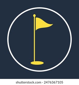 Golf flag symbol beautiful background abstract vector illustration design