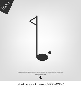 Golf flag vector icon