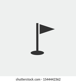 golf flag vector icon flat style isolated icon