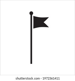 Golf flag vector icon. Golf flag flat sign design. Flag symbol pictogram