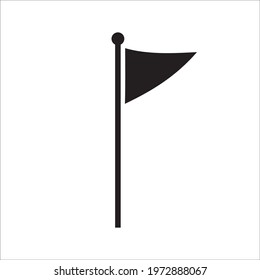 Golf flag vector icon. Golf flag flat sign design illustration. Flag symbol pictogram