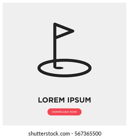 Golf flag vector icon, sports symbol. Modern, simple flat vector illustration for web site or mobile app