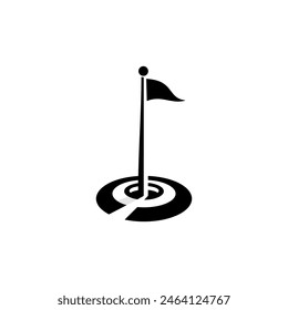 Golf flag vector On white background 