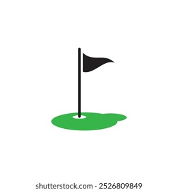 Golf flag vector, simple flat trendy style illustration for web and app..eps