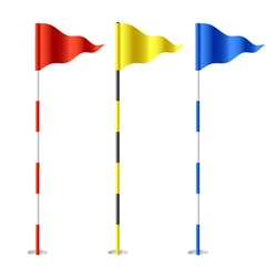 Golf Flags. Vector.