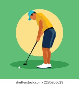 Golf flat design vector, Golf design vector