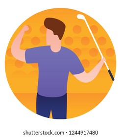 Golf flat icon design