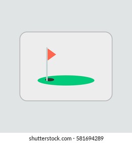 Golf  flat icon illustration isolated vector sign symbol