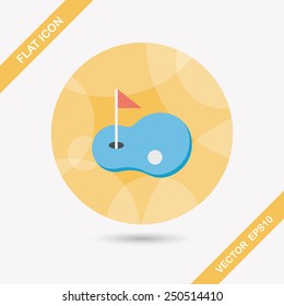 golf flat icon with long shadow,eps10