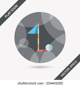 golf flat icon with long shadow,eps10