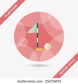 golf flat icon with long shadow,eps10