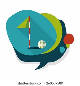 golf flat icon with long shadow,eps10