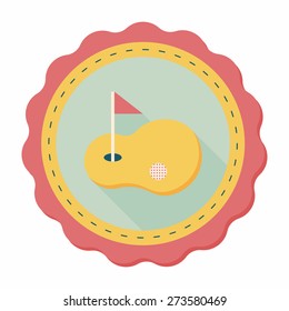 golf flat icon with long shadow,eps10