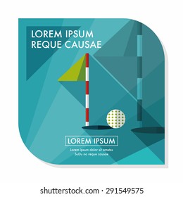 golf flat icon with long shadow,eps10