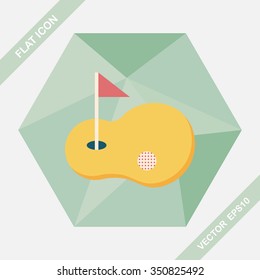 golf flat icon with long shadow,eps10