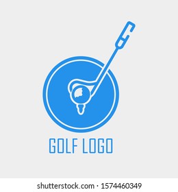 Golf Flat logo Design Vector Clend Simple