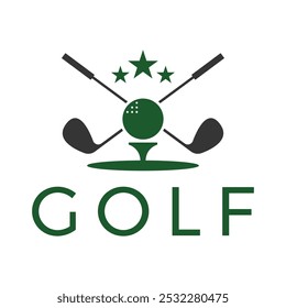 golf flat minimalist logo design