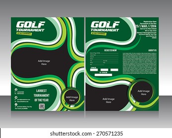 golf flyer & brochure template design vector illustration 