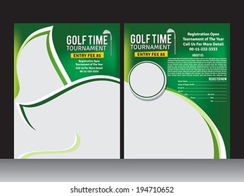 Golf Flyer Template Vector illustration 