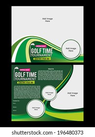 golf tournament flyer template vector illustration stock vector
