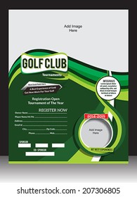 GOLF FLYER TEMPLATE VECTOR ILLUSTRATION  