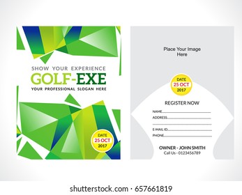 golf flyer template vector illustration