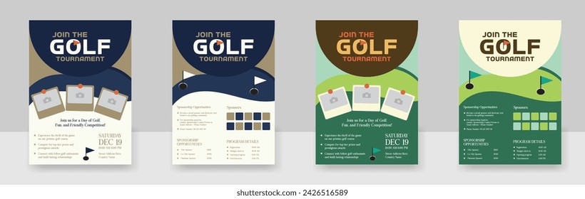 Golf Flyer Vector layout design template for sport event, golf game flyer and magazine cover vector Design