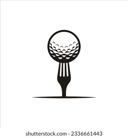 golf food logo design illustration