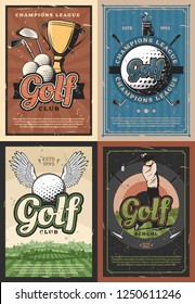 Vintage Golf Poster Golf Player Golf Stock Vector (Royalty Free) 345974459