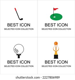 golf game equipment icon set
can be used for digital and print