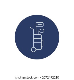 golf game putter bag icon vector