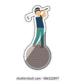 Golf game sport icon vector illustration graphic design