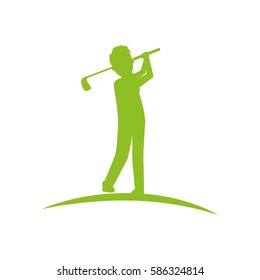 Golf game sport icon vector illustration graphic design