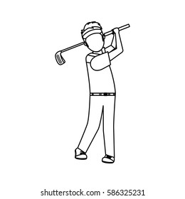 Golf game sport icon vector illustration graphic design