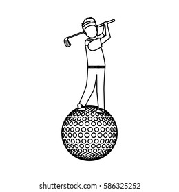 Golf game sport icon vector illustration graphic design