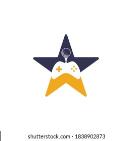 Golf game star shape concept logo design template. Golf Game Icon Logo Design Element